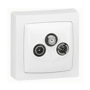 ARDEBO.de Legrand 086042 3-Loch-TV-Enddose für TV-, Radio- und SAT-Receiver Oteo weiß