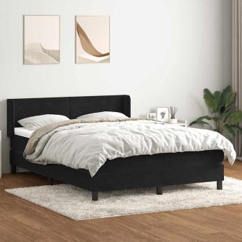 ARDEBO.de - Boxspringbett mit Matratze Schwarz 140x210 cm Samt