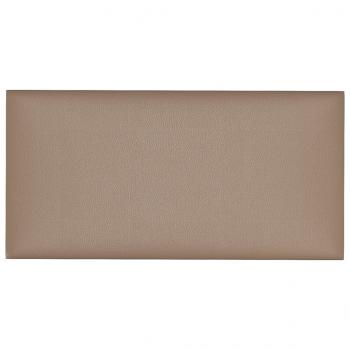 Wandpaneele 12 Stk. Cappuccino-Braun 30x15cm Kunstleder 0,54 m²