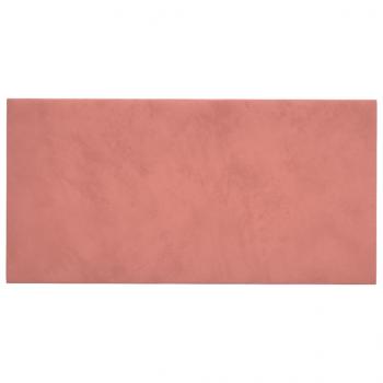 Wandpaneele 12 Stk. Rosa 60x30 cm Samt 2,16 m²