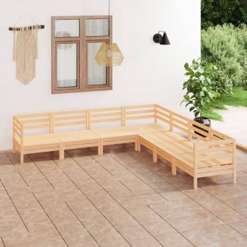 ARDEBO.de - 7-tlg. Garten-Lounge-Set Massivholz Kiefer