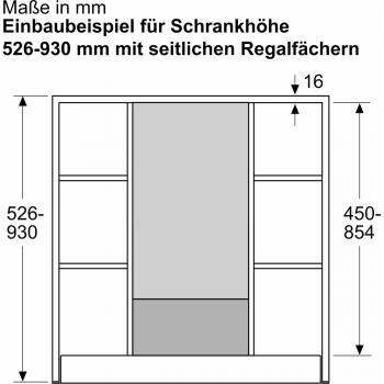 Bosch DWZ1IB6K1 Kaminverlängerung, 450-854 mm, schwarz