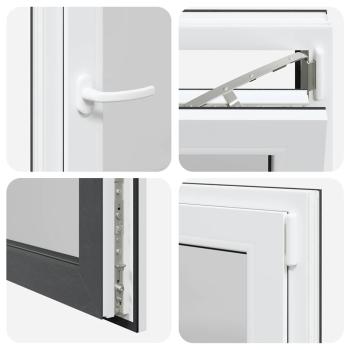 Kellerfenster RISOR 60x80 cm Dreh Kipp DIN Rechts Anthrazit