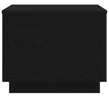 Couchtisch mit LED-Leuchten Schwarz Eichen-Optik 50x50x40 cm