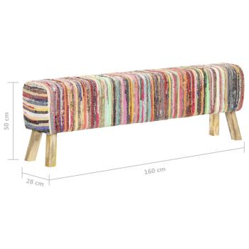 Bank 160 cm Mehrfarbig Chindi-Stoff