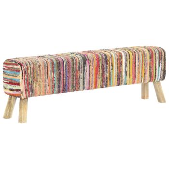 Bank 160 cm Mehrfarbig Chindi-Stoff