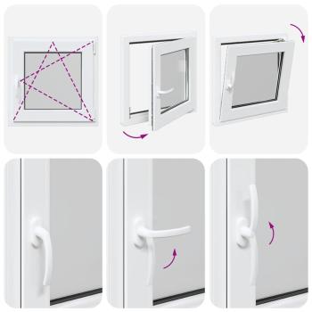 Kellerfenster RISOR 60x60 cm Dreh Kipp DIN Rechts Weiß