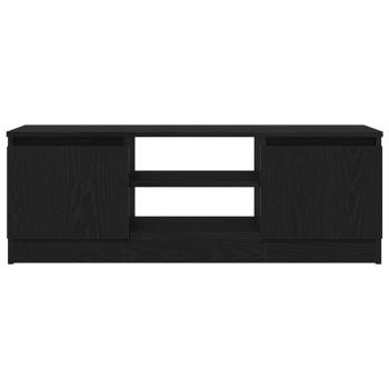 TV-Schrank Schwarz Eichen-Optik 102x30x36 cm Holzwerkstoff