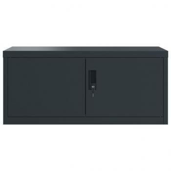 Aktenschrank Anthrazit 90x40x130 cm Stahl