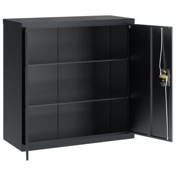 Aktenschrank Anthrazit 90x40x130 cm Stahl