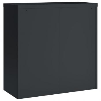 Aktenschrank Anthrazit 90x40x130 cm Stahl