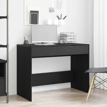 ARDEBO.de - Schreibtisch Schwarz Eichen-Optik 101x50x76,5 cm Holzwerkstoff