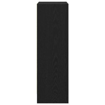 Bücherregal Schwarz Eichen-Optik 40x24x76 cm Holzwerkstoff