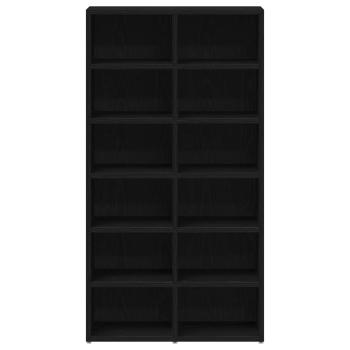 Schuhregal Schwarz Eichen-Optik 54x34x100,5 cm Holzwerkstoff