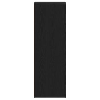 Schuhregal Schwarz Eichen-Optik 54x34x100,5 cm Holzwerkstoff