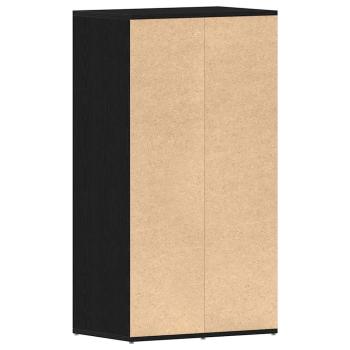 Schuhregal Schwarz Eichen-Optik 54x34x100,5 cm Holzwerkstoff