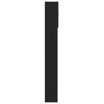 Waschmaschinenschrank Schwarz Eichen-Optik 64x24x190 cm