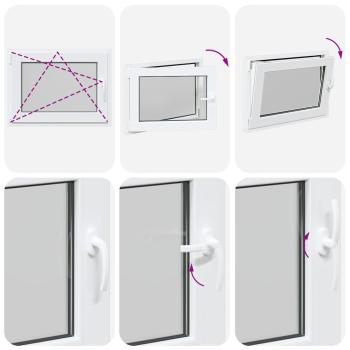 Kellerfenster RISOR 80x60 cm Dreh Kipp DIN Links Weiß