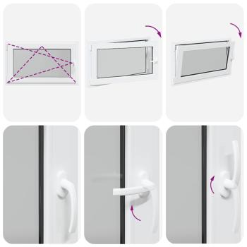 Kellerfenster RISOR 100x60 cm Dreh Kipp DIN Links Weiß