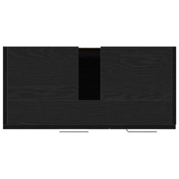 Waschbeckenunterschrank Schwarz Eichen-Optik 63x30x54 cm