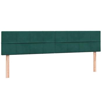 Boxspringbett mit Matratze Dunkelgrün 180x220 cm Samt
