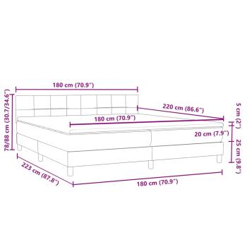 Boxspringbett mit Matratze Dunkelgrün 180x220 cm Samt