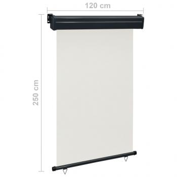 Balkon-Seitenmarkise 125x250 cm Creme