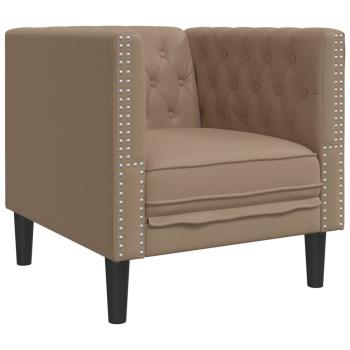 Chesterfield-Sessel Cappuccino Kunstleder