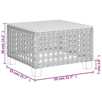7-tlg. Garten-Sofagarnitur mit Kissen Beige Poly Rattan