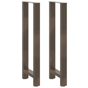ARDEBO.de - Bartischbeine Naturstahl 2 Stk. 50x(110-111) cm Stahl