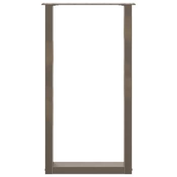 Couchtischbeine U-Form 2 Stk. Naturstahl 40x(90-91) cm Stahl