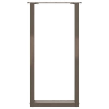 Couchtischbeine U-Form 2 Stk. Naturstahl 38x(72-73) cm Stahl