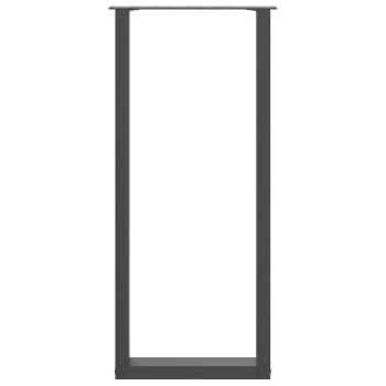 Couchtischbeine U-Form 2 Stk. Anthrazit 50x(110-111) cm Stahl