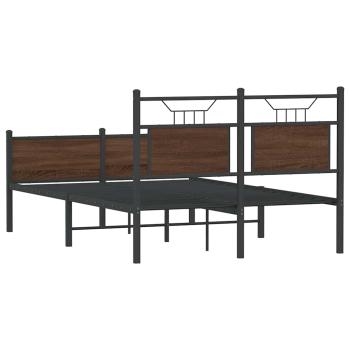Bettgestell ohne Matratze Braun Eiche 120x190 cm Holzwerkstoff