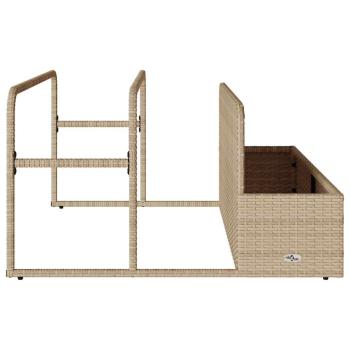 Pool Aufbewahrungsbehälter Beige 110x100x57 cm Poly Rattan