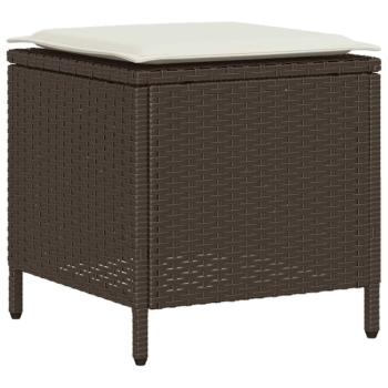 6-tlg. Garten-Sofagarnitur mit Kissen Braun Poly Rattan