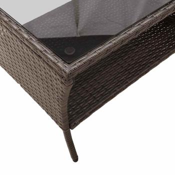 6-tlg. Garten-Sofagarnitur mit Kissen Braun Poly Rattan