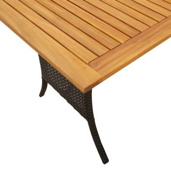 6-tlg. Garten-Sofagarnitur mit Kissen Schwarz Poly Rattan