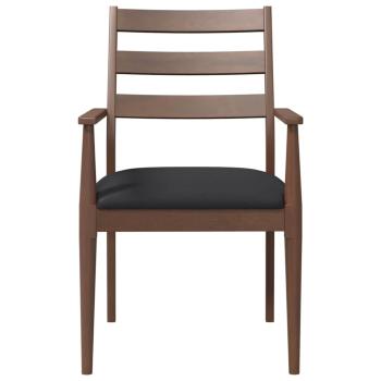 Esszimmerstühle mit Kissen 2 Stk. Braun Massivholz Gummibaum