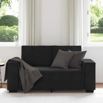 2-Sitzer-Sofa Schwarz 120 cm Samt
