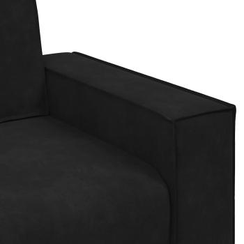 2-Sitzer-Sofa Schwarz 120 cm Samt