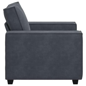 Sessel Dunkelgrau 59 cm Samt