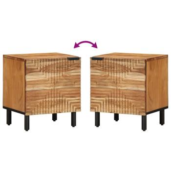 Nachttisch 40x33x46 cm Massivholz Akazie