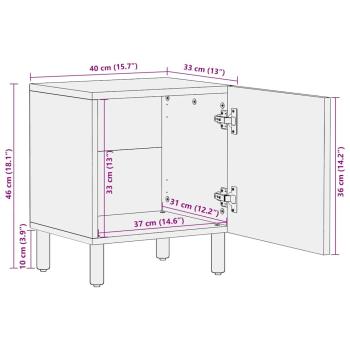 Nachttisch 40x33x46 cm Massivholz Akazie