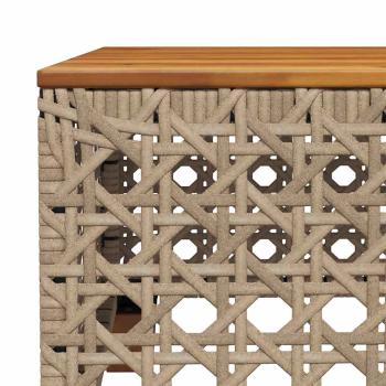 7-tlg. Garten-Sofagarnitur mit Kissen Beige Poly Rattan