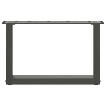 Couchtischbeine U-Form 2 Stk. Anthrazit 50x(30-31) cm Stahl