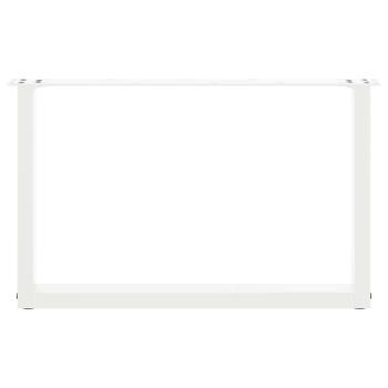 Couchtischbeine U-Form 2 Stk. Weiß 70x(42-43) cm Stahl