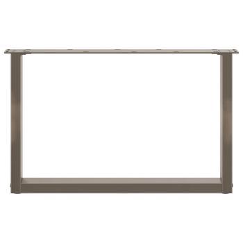 Couchtischbeine U-Form 2 Stk. Naturstahl 70x(42-43) cm Stahl