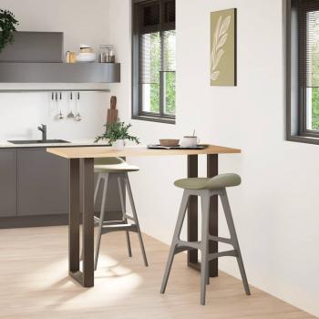 Couchtischbeine U-Form 2 Stk. Naturstahl 50x(100-101) cm Stahl