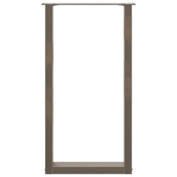 Couchtischbeine U-Form 2 Stk. Naturstahl 50x(90-91) cm Stahl